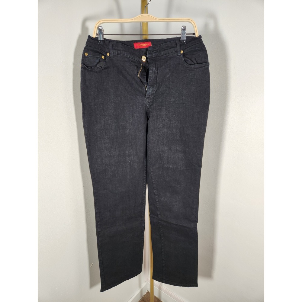Vintage Label Womens Black NYDJ Bootcut Jeans Size 10, 32" Inseam